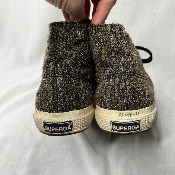 Superga X The Man Reppeller Tweed Hi Top Sneakers Size 37.5 - Picture 5 of 7